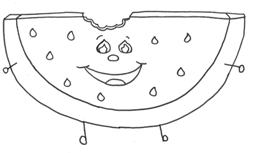 watermellon coloring page